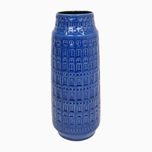 Grand Vase de Plancher Inca en Céramique Bleue de Scheurich, Allemagne, 1960s