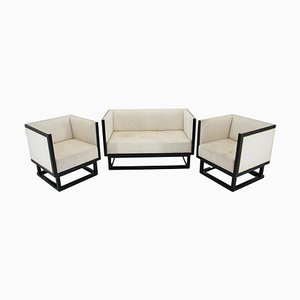 Austrian Chairs and Sofa Set by Josef Hoffmann for Wittmann, Set of 3