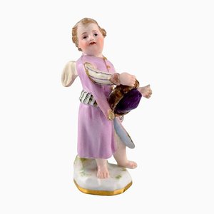 Antique Hand-Painted Porcelain Figure from Meissen, Germany, 1900s