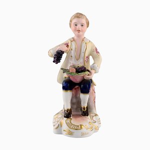 Hand-Painted Porcelain Figure of Fruitseller from Royal Crown Derby, England, 1930s