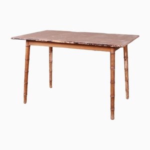 English Faux Bamboo Occasional Table