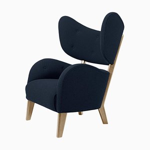 Blaue Sahco Zero My Own Chair Sessel aus natürlicher Eiche von by Lassen, 4er Set
