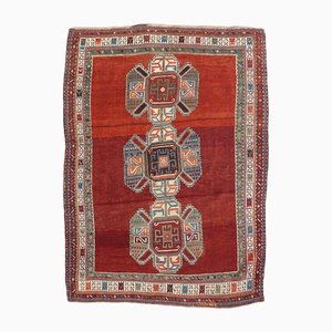 Antique Geometric Gharabagh in Dark Red with Border