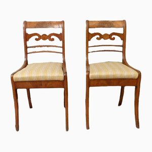 Late Biedermeier Ash Chairs, 1860s, Set of 2