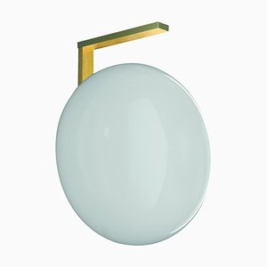 Opaline Glass and Brass Alba Wall Lamp by Mariana Pellegrino Soto for Oluce