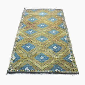 Tappeto grande Kilim con disegno geometrico