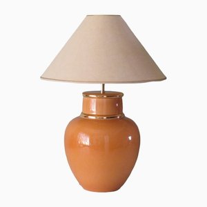 Large Mid-Century Ceramic Table Lamp by Louis Drimmer, France, 1970