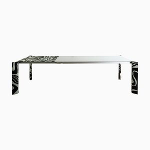 Tavolo da pranzo Metaverso allungabile bianco e nero in alluminio di Laab Milano