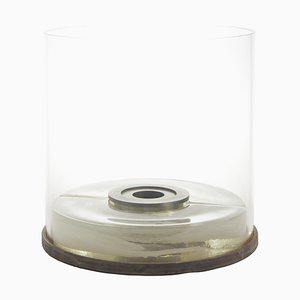 Japanese Minimalist Opaque Glass Metal Kaze Bio Fireplace by Laab Milano