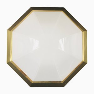 Large Glass Ceiling Light or Flush Mount from Limburg, Germany, 1970s