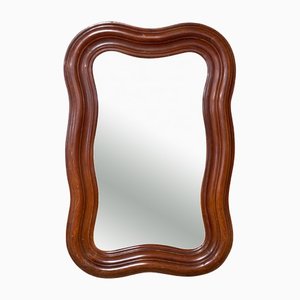 Louis Philippe Organic Curved Wavy Distressed Mirror, 1880s