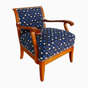 Antique Biedermeier Lounge Chair in Cherry Wood by Nina Campbell for Osborne & Little, 1900
