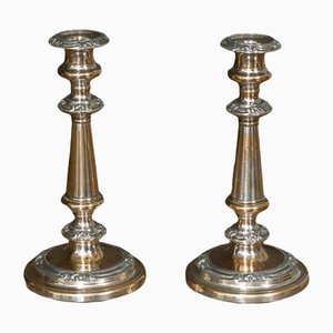 Bougeoirs Sheffield Victoriens, Set de 2