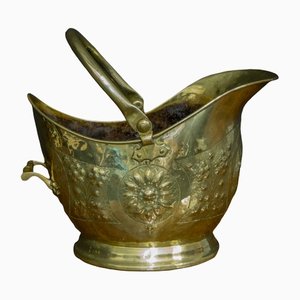 Victorian Brass Coal Helmet
