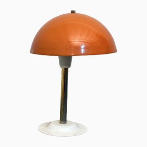 Large Mid-Century Space Age Orange Mushroom Table Lamp, 1960s