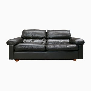Dark Brown Leather Model Petronio 2-Seat Sofa by Tito Agnoli for Poltrona Frau