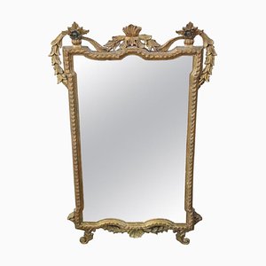 Carved & Gilded Wood Wall Mirror, 1910s