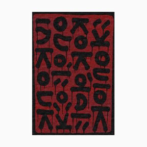 Letter Red Rug by Raul for Malcusa
