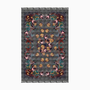 Gray Flowers Rug by Giulio Brambilla for Malcusa