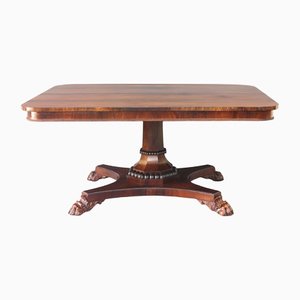 Antique Regency Rectangular Rosewood Tilt-Top Dining Table, 1810s