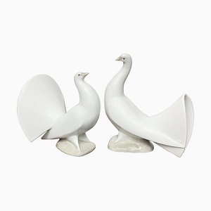 Porcelain Doves by Nao Lladro, Spain, 1970s, Set of 2