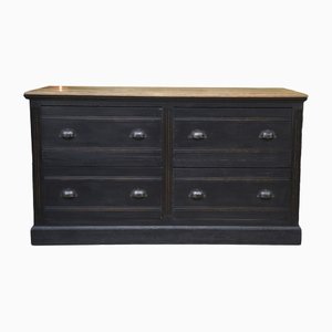 Fir Commercial Cabinet with 4 Large Drawers, 1930s