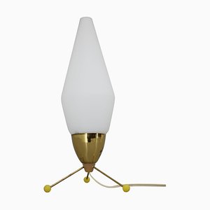 Lámpara de mesa Rocket era espacial Mid-Century de latón, años 60