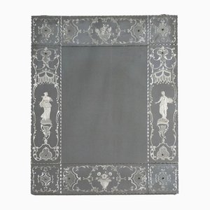 Bevelled Mirror with Floral Motifs