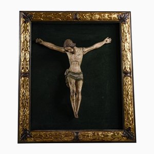 Holz & polychrom lackiertes Kruzifix