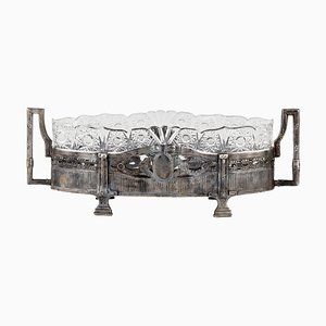 Silver Jardinière with Crystal