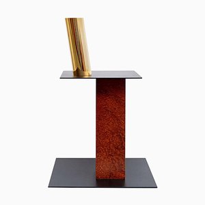 Limited Edition Vase in Wood and Murano Glass by Ettore Sottsass