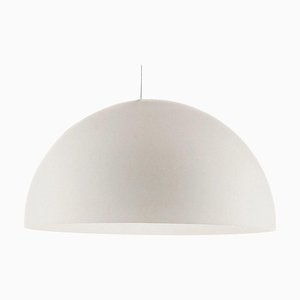 Large White Opaline Glass Sonora Suspension Lamp by Vico Magistretti for Oluce