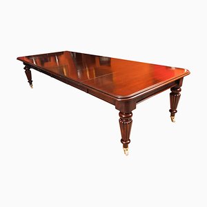 Mesa de comedor extensible William IV antigua, siglo XIX