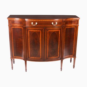 Serpentine Cross-Banded Sideboard Cabinet from Maple & Co., 19th Century