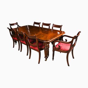Early Victorian Extending Dining Table & 8 Chairs from Gillows, 19th Century, Set of 9