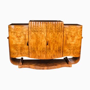 Art Deco Cocktail Cabinet or Dry Bar with Glassware by Epstein, 1920s