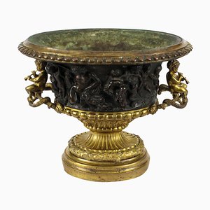 Vaso da fiori Grand Tour in bronzo e bronzo, XIX secolo