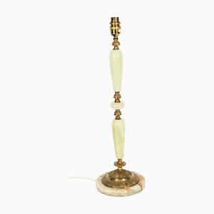 Lámpara de mesa francesa de ónix crema, años 20