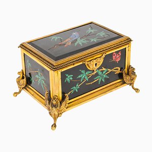 French Ormolu & Pietra Dura Jewellery Casket, 19th Century