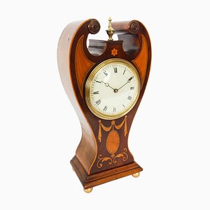 Edwardian Conch Shell Inlaid Mantel Clock, Early 20th Century