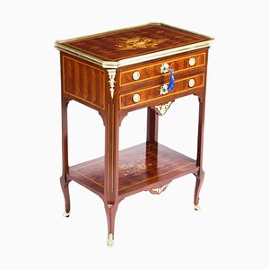 19th Century French Parquetry & Marquetry Side Table