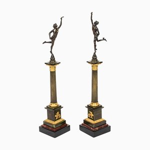 After Giambologna & Fulconis, Mercury & Fortuna, 19th-Century, Bronze, Set of 2