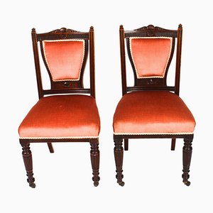 19th Century Late Victorian Side Chairs, Set of 2