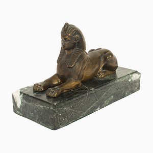 19th Century French Egyptian Revival Bronze Sphinx