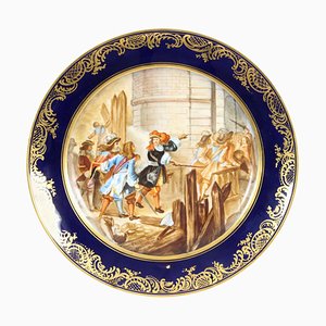 19th Century French Sevres Porcelain Prise de Valence Plate