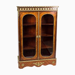 19th Century Victorian Burr Walnut Low Display Cabinet