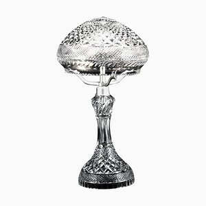 Early 20th Century Edwardian Crystal Cut-Glass Table Lamp