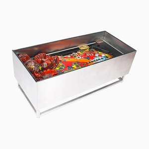 Light-Up Glass Topped Pinball Coffee Table from Gottlieb, Mid-20th Century