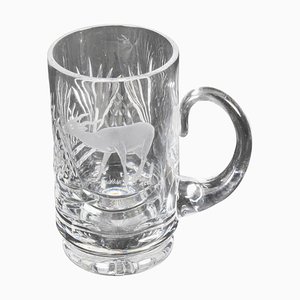 Cut Glass Tankard Engraved with Stag from ACC, Mid-20th Century