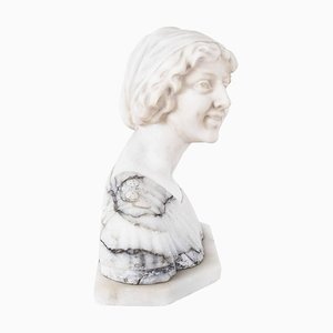 20th Century Marble Bust of Iullette by Prof G.Bessi